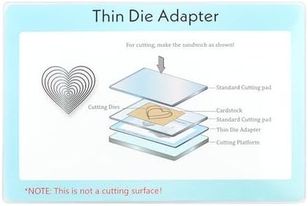 Briartw Thin Die Adapter For Die Cutting Machine,9x6inch Pc Plastic Standard Adapter Pad Compatible With Sizzi Bs Machine Use With The Platform And Cutting Pads To Create A Sandwich For Most Thin Dies