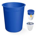 EAGLE CREATE 5 Gallon Bucket Liner for Concrete Mix and Mud - Reusable Silicone Bucket Saver with Graduated Measurements (Blue)