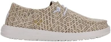 HEYDUDE Wendy Funk Surf Baja Tan/Black/Multi Size 8, Women’s Shoes, Women’s Slip-on Loafers, Comfortable & Light-Weight