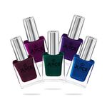 JUICE Quick-Dry, Long Lasting, Chip Resistant, Nail Polish For Women, Glossy Finish, High Gloss, F&D Approved Colors & Pigments Nail Kit, 5 In 1 Combo 18, 33ml