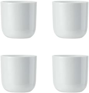 Mikasa Porcelain Egg Cup Set - White, 5cm (4 Pieces) | Elegant Egg Holder for Soft-Boiled Eggs and Appetizers | Dishwasher Safe Porcelain Egg Cups for Everyday | Serve in Style for Every Occasion