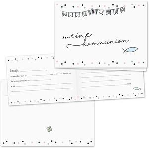 20 Communion Invitation Cards with Envelopes I DIN A6 I Set Invitations to Fill In I for Children I dv_751