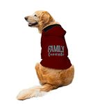 Ruse Family Favourite Printed Full Sleeves Dog Autumn Winter Hoodie Jacket/Apparel/Clothes/Jackets Gift for Dogs.Maroon/X-Large (Full Grown Retrievers, Labs etc.)