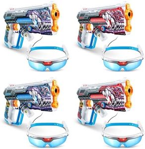 XSHOT Skins Laser 360°, 4 Laser Blasters & 4 Infrared Headset, 4 Players, 4 Team Mode, 54 meters Range by ZURU