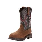 Ariat Men's WorkHog XT Wide Square Toe Waterproof Carbon Toe Work Boot, Oiled Dark Brown/Black, 11 Wide