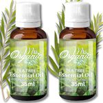 Organic Nilgiris Tea Tree Essential Oil: Pure Natural Essence for Refreshing Aromatherapy, Dandruff & Hair Scalp Care, Skin Nourishment, and Diffuser Bliss-(35ml-2p)