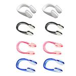 NA 8 Pcs Swimming Nose Clip Waterproof Silica Gel Nose Clip Swimming Accessories for Kids and Adults