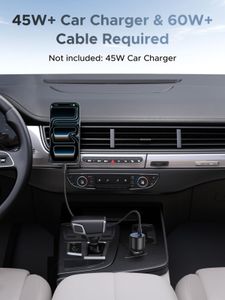 UGREEN MagFlow 25W Wireless Car Charger – Fast Magnetic Charging Mount