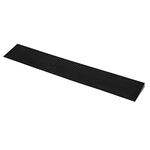 CINNYE 0.6'' Rise Solid Rubber Wheelchair Ramp,Threshold Ramp Used for Thresholds,Doorways and Bathroom (High:0.6 Inch(Pack of 1)) Black
