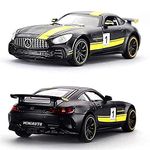 DUNGRANI ENTERPRISE Mercedes Benz Amg Gtr 1:32 Big Size Diecast Scale Model Alloy Metal Pull Back Toy Car For Kids With Openable Doors&Light,Music Toy Vehicle For Kids -Colors As Per Stock(Design 25)