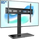 FITUEYES Universal TV Stand with Swivel Mount Height Adjustable for 50 inch to 85 inch TV,Big Table Top TV Stand Holds up to 143lbs Screen,VESA up to 800x600MM