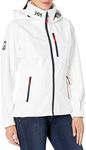 Helly-Hansen Women's Standard Crew Hooded Waterproof Windproof Breathable Rain Jacket, 001 White, X-Small