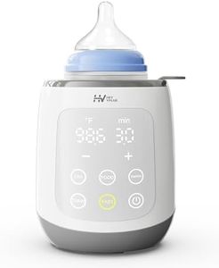 HEYVALUE Bottle Warmer, Baby Bottle Warmer 10-in-1 Fast Baby Food Heater&Thaw BPA-Free Milk Warmer with IMD LED Display Accurate Temperature Control for Breastmilk or Formula for Bottles
