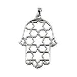 FOURSEVEN Jewellery Hamsa Pendant - 925 Sterling Silver Pendant Fits in Chains and Necklaces for Men, Women and Girls (Gifts for Him/Her)