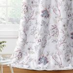 H.VERSAILTEX Blackout Curtains 108 Inch Length 2 Panels Set Floral Print Curtain Drapes for Living Room Thermal Insulated Grommet Window Curtain for Bedroom - Traditional Floral in Terracotta and Blue