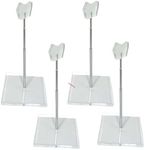 Eledoll Stands Doll Stand 4-Pack for 12 inch Fashion Doll Acrylic Telescopic Stand for Display