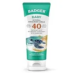 Badger SPF 40 Baby Reef Safe Natural Mineral Sunscreen Cream with Clear Zinc Oxide, Broad Spectrum & Water Resistant, Chamomile, 2.9 Fl Oz