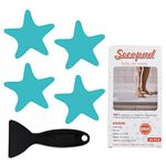 Secopad Anti Slip Shower Stickers 24 PCS Safety Bathtub Strips Adhesive Decals with Premium Scraper (Blue)