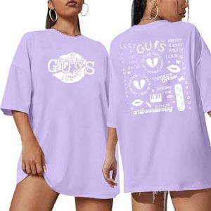 Concert Shirt Women Oversized World Tour Shirt Album Shirts Vintage 90s Fan Concert T Shirts Casual Short Sleeve Tops, Purple