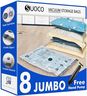 Vacuum Storage Bags 8 Jumbo, Space Saver Bags with Travel Hand Pump, Compression Airtight Sealer Bags for Clothes, Bedding, Pillows, Comforters, Blankets