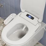 HOROW Smart Bidet Toilet Seat - Heated Seat with Adjustable Temperature, Built-in Warm Air Dryer & Night Light, Includes Water Filter, Soft Close Lid & Self-Cleaning Nozzle