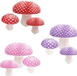 9Pcs Large Mushroom Paper Lanterns for Wonderland Themed Birthday Party Decor Hanging 3D Mushroom Ornament Backdrop for Forest Jungle Fairy Baby Shower Decoration