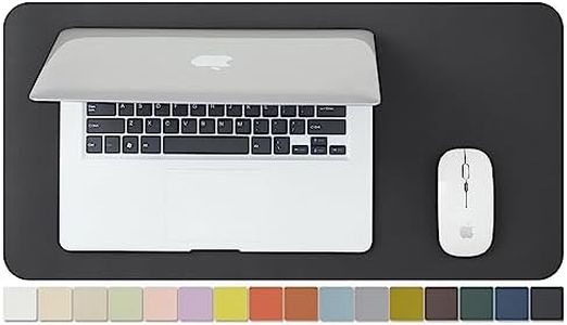 Compact Leather Desk Mat - Small Non-Slip PU Desk Pad for Office and Home - Desk Organization and Accessories - Ideal for Large Mouse Pad and Small Desk Mats on Top of Desks (Black,23.6"x 11.8")