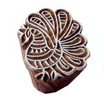 Traditional Peacock Bird Motif Wood Block for Printing - DIY Henna Fabric Textile Paper Clay Pottery Block Printing Stamp