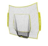 PowerNet Team Color Nets Baseball and Softball 7x7 (NET ONLY) Replacement | Heavy Duty Knotless | Durable PU Coated Polyester | Double Stitched Seams for Extra Strength (Yellow)