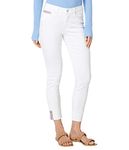 Tommy Hilfiger Women's Cff Ankl PNT W/Lgo Jeans, Bright White, 16