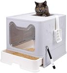 Foldable Cat Litter Box with Lid, E