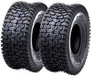 CHEINAUTO 2Pcs 15x6.00-6 Lawn Mower Tire, 4PR Turf Saver 15x6x6 Lawn & Garden Tires for Garden Tractor Riding Mower, Tubeless