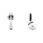 KitchenAid No Mess Citrus Press & Classic Pizza Cutter Wheel, Sharp Pizza Cutter with Ergonomic Handle and Finger Guard (Black)