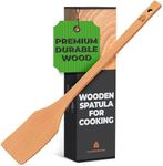 Long Wooden Spoon 17.5”– Crawfish Paddle, Wood Spatula for Cooking – Long Handled Beech Wood Spoon for Cajun Cooking, Mixing & Brewing – Heavy–Duty Flat Stir Paddles by Woodenhouse