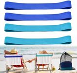 4 Pack Towel Bands, Towel Craber for Pool & Cruise Chairs, Beach Towel Clips,Towel Holder for Cruise Chairs Accessories, Perfect Alternatives for Towel Clips (2PCS Blue + 2PCS Turquoise)