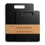 Chopping Board Set of 2, Composite Wood Fiber Cutting Boards for Kitchen, Dishwasher Safe, Non-Toxic, High Density, BPA Free, Non-Slip Feet, Knife Friendly for Meat, Vegetable, Fruits & Bread