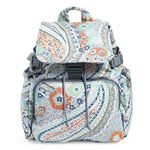 Vera Bradley Women's Utility Backpack Bookbag, Citrus Paisley-Recycled Cotton, One Size