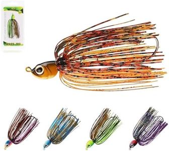 LUCKYFISHING Bass Jigs 5PCS Swinging Swim Jigs for Bass Fishing Jigs 1/4oz(7g) Weedless Fishing Lures for Bass Pike Walleye Muskie