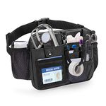 Damero Nurse Fanny Pack with Multi-Compartment, Nurse Tool Belt Utility Nurse Waist Bag with Medical Gear Pockets and Tape Holder for Stethoscope, Bandage Scissors or Other Medical Supplies, Black