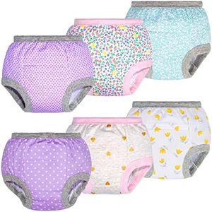 BIG ELEPHANT Baby Girls' Padded Potty Training Pants Underwear, 5T