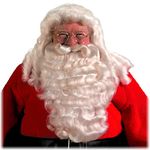 Santa Deluxe Wig & Beard - One Size