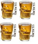 Massive Reckon® Skull Beer Mug Glass 520 ml 4 pcs Clear