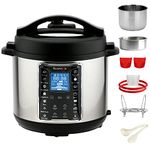 Kuvings Instant Pot 6 Liter Electric Pressure Cooker with Stainless Steel Inner Pot. Pressure Cook, Slow Cook, Saute & More (Kuvings Instant Pot 6L + Accessories)