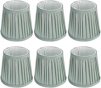Lustre Shades Abat-jour Lot de 6, Petit couvercle de lampe Bell Abat-jour Vert Uno Fitter Moderne pour le remplacement de la suspension de lustre au sol