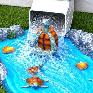 Turtle Splash Block for Gutter Downspout, Rain Gutter Guard for Spring Garden, Decorative Downspout Extensions for Farmhouse, Spout Resin Diverter for Lawn, Patio and Yard, Outdoor Statue Extender.