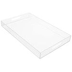 Kurtzy Clear Acrylic Plastic Serving Tray with Handles - L50 x W30cm / 19.69 x 11.81 Inches - Extra Large, Rectangular & Spill Proof - Decorative Breakfast, Tea/Coffee, Food, Drinks & Table Organiser