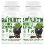 GOA NUTRITIONS Saw Palmetto Extract With Piperine For Men Women, Hair Growth Health Supplement 120 Sugar Free DHT Blocker Tablet (Pack 2)