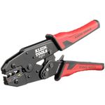Crimper Tool, Ratcheting Insulated Terminal Wire Crimper for 10 to 22 AWG Wire and Copper Cable, Klein Tools 3005CR