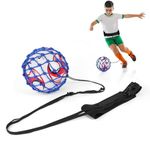 Ainiv Soccer Ball Net Kicker, Soccer Bungee Trainer with Adjustment Belt, Football Kick Trainer, Hands Free Training Aid Football Practice for Kids Adults, Training Equipment for Size 3 4 5 Footballs