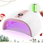 MelodySusie Rechargeable UV LED Nail Lamp, P-PLUS30G Cordless UV Nail Light for Gel Nails with 3 Timer Settings, Professional Nail Dryer for Salon & Home Use (Pink)